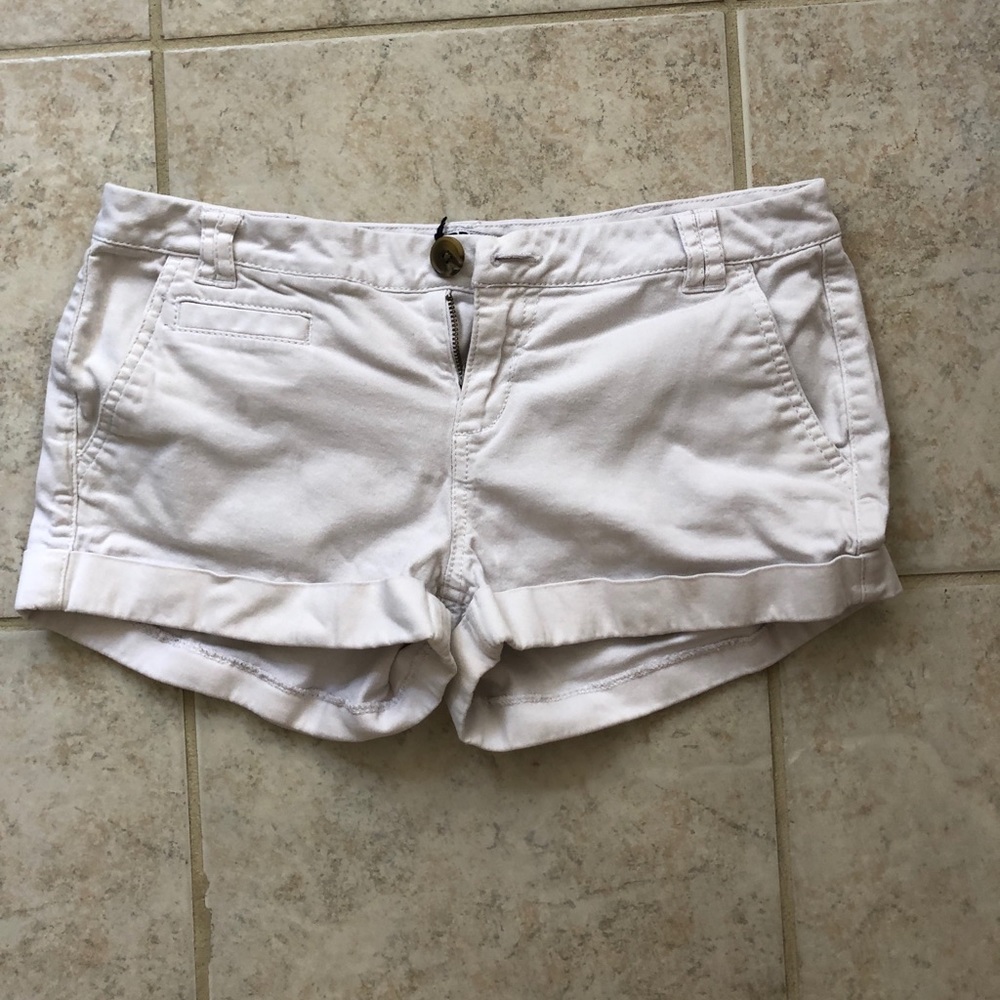 White Express shorts